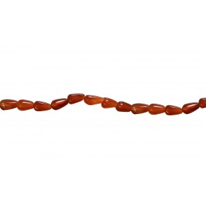 Carnelian Drops Long Drilled Beads