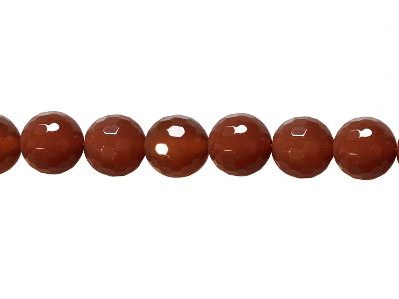 Carnelian Faceted  Beads 12 mm