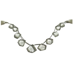 diamond shaped rock crystal badamache beads