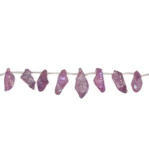 coated rock crystal shards - lilac