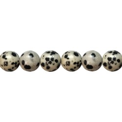 Dalmatian Round Beads - 8mm