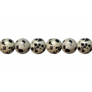 Dalmatian Round Beads - 8mm