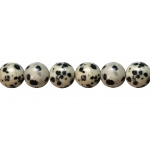 Dalmatian Round Beads - 8mm