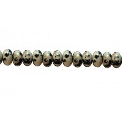 Dalmatian Rondelle Beads