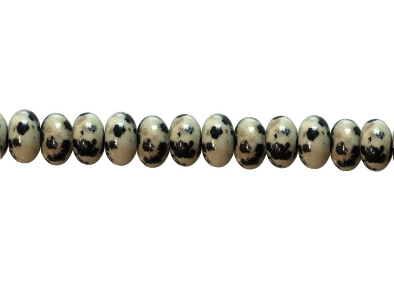 Dalmatian Rondelle Beads