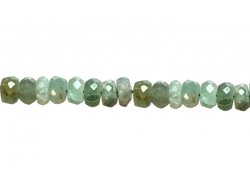 Emerald Faceted Beads - Strand
