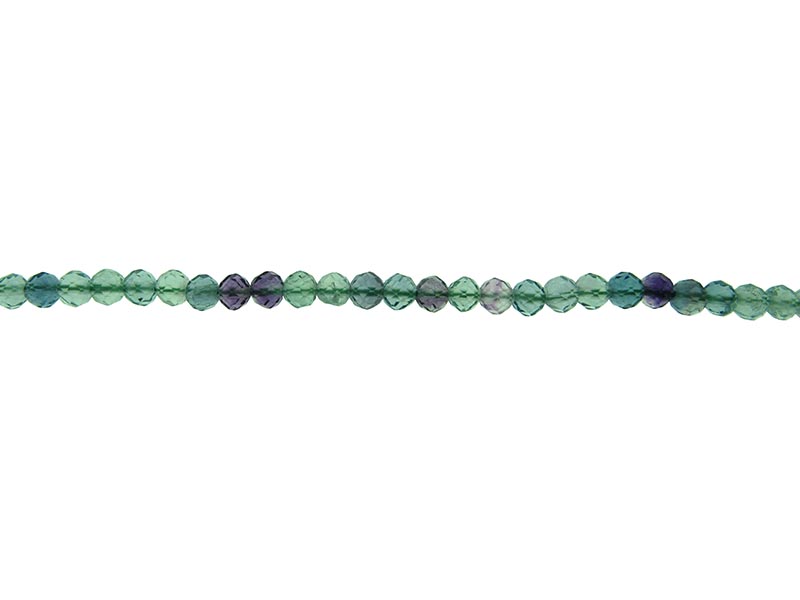 Fluorite Faceted Round Beads - 4mm 