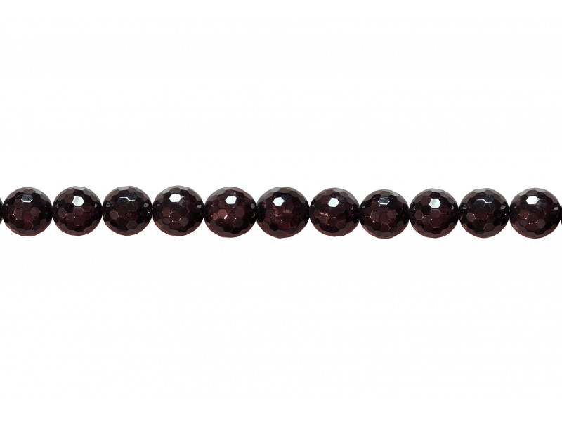 Garnet Faceted Beads, 12 mm                       