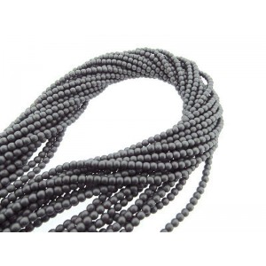 Hematite Matte Finish Round Beads - 3mm