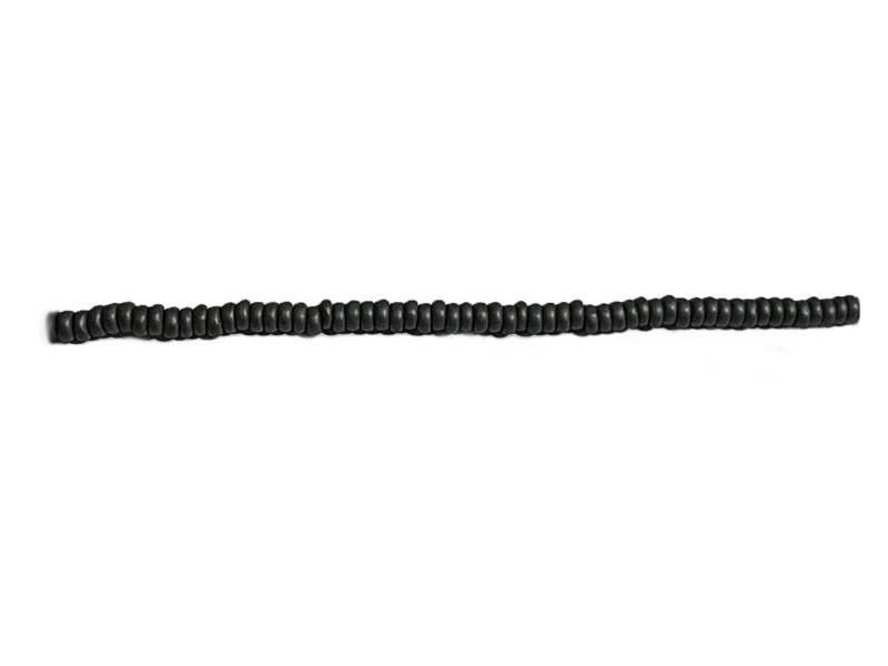 Hematite Button Beads Matte - 4mm x 1.5mm                                 