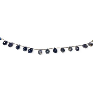Iolite long briolettes 8x12mm
