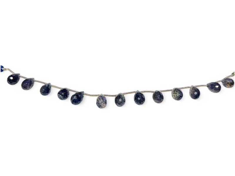 Iolite long briolettes 8x12mm
