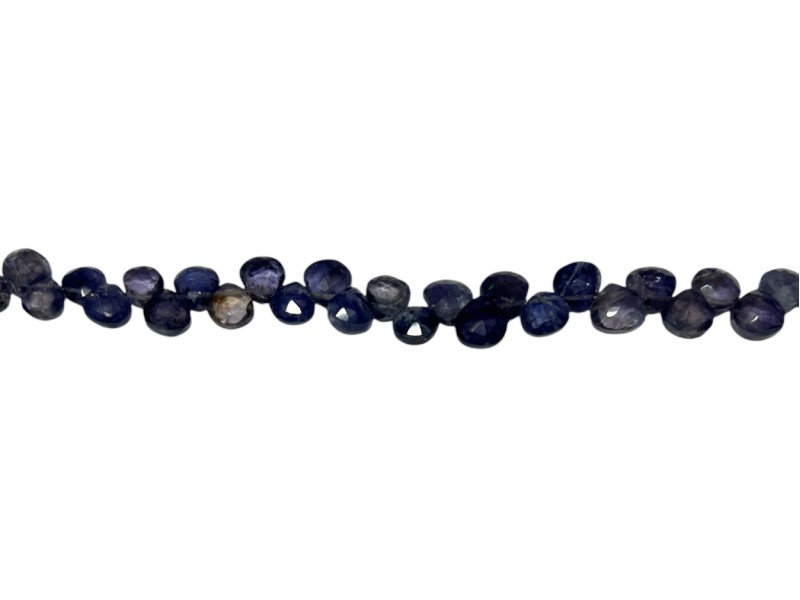 iolite flat briolettes 7-8mm