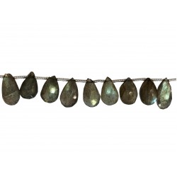 Labradorite Badamche / Drops / Briolette Faceted Choker Beads