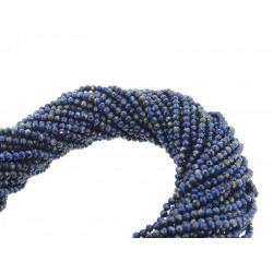 Lapis Faceted Round Beads - 2mm-2.5mm                             
