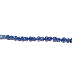 Lapis pressed calabash beads
