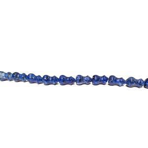 Lapis pressed calabash beads