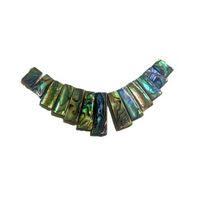  Abalone Paua shell rectangular beads on string