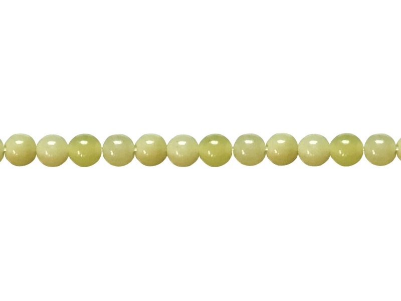 Olive Jade Round Beads, 4 mm