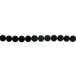Onyx Black Coin Beads, Matte Finish, 14mm