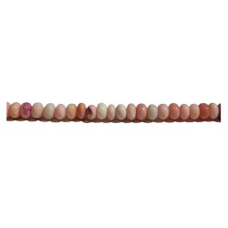 Opal Light Pink Rondelle Beads, 8 mm