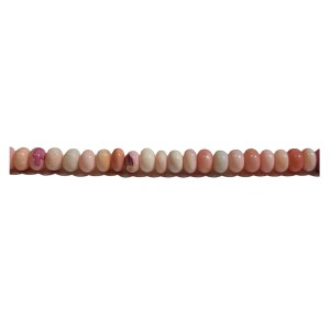 Opal Light Pink Rondelle Beads, 8 mm