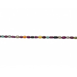 Multi-coloured sujani freshwater pearl strings