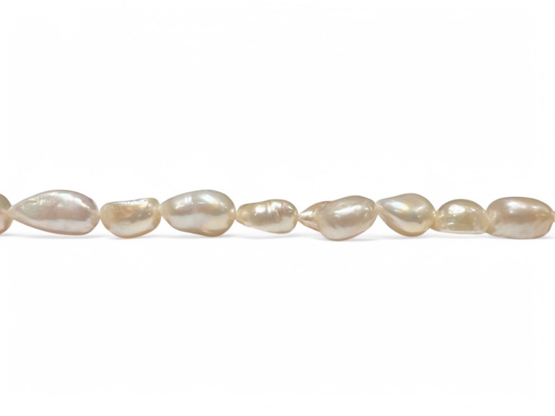 pale peach baroque pearls 10x15mm