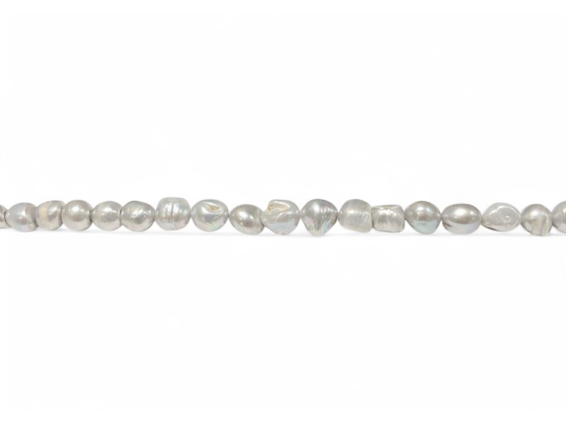 silver baroque potato pearls