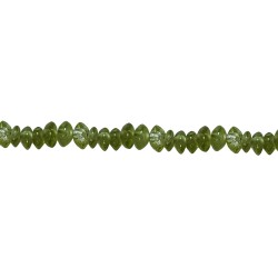 Peridot Button Beads - 4mm x 2mm