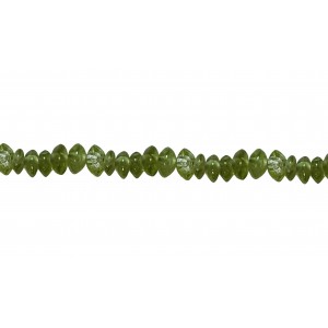 Peridot Button Beads - 4mm x 2mm