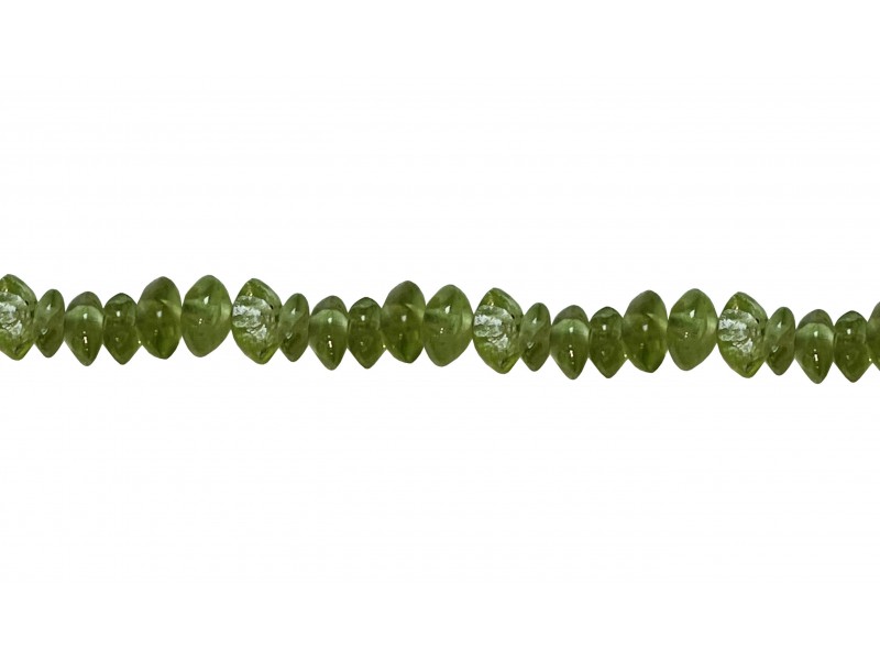 Peridot Button Beads - 4mm x 2mm