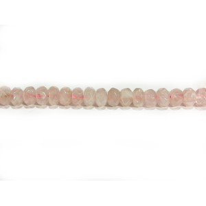 Rose Quartz Bati Faceted Beads, 8 mm