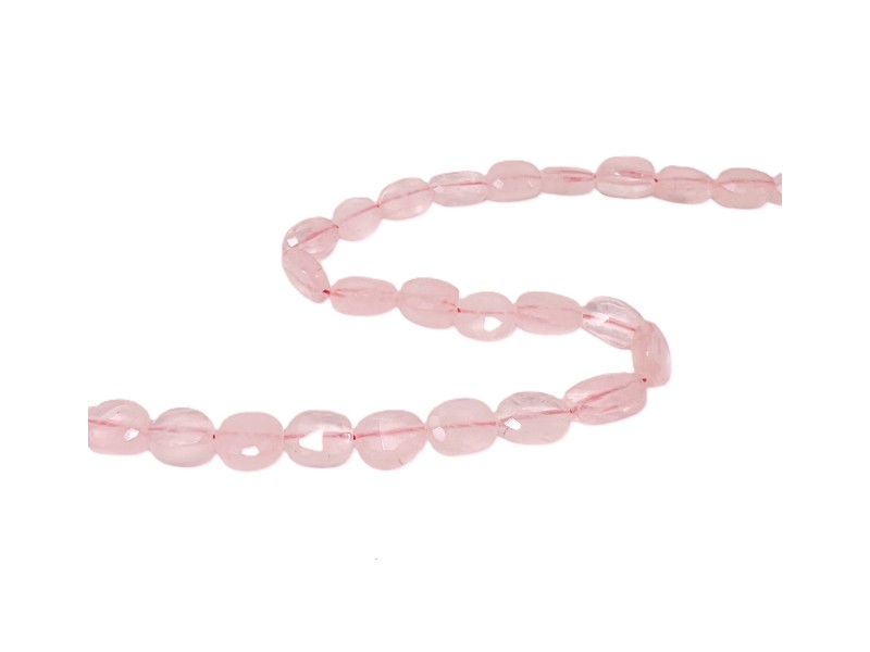 rose quartz oval faceted 7 to 10mm