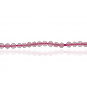 Rose Quartz Faceted Beads - 2mm