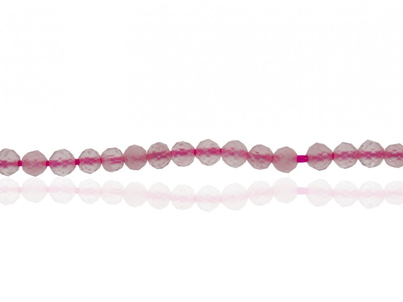 Rose Quartz Faceted Beads - 2mm