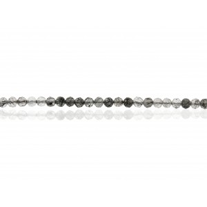 Rutile Faceted Black Beads - 2mm