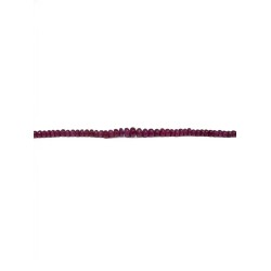 ruby graduated rondelle beads 2 to 4mm