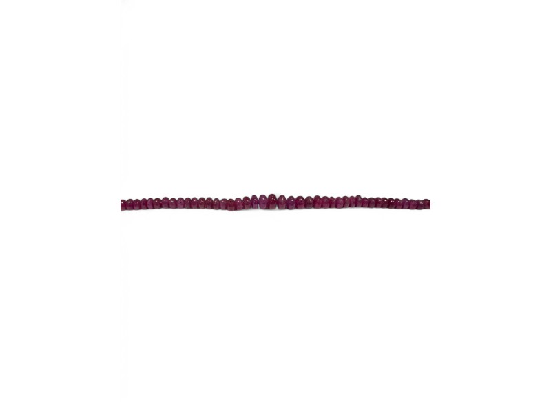 ruby graduated rondelle beads 2 to 4mm