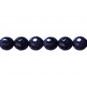 Sandstone Blue Faceted Beads, 12 mm