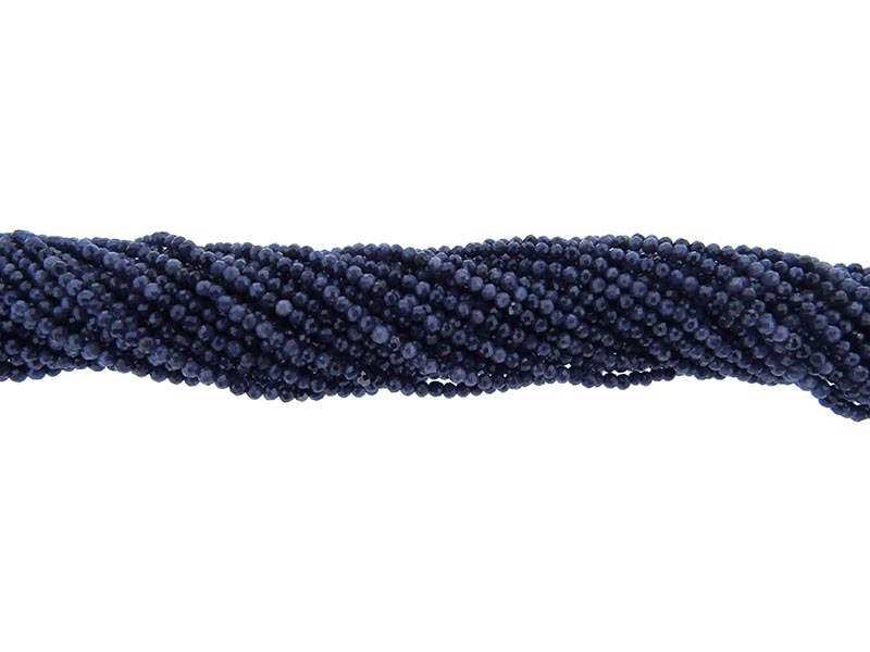 Sapphire Faceted Round Beads - 2mm 