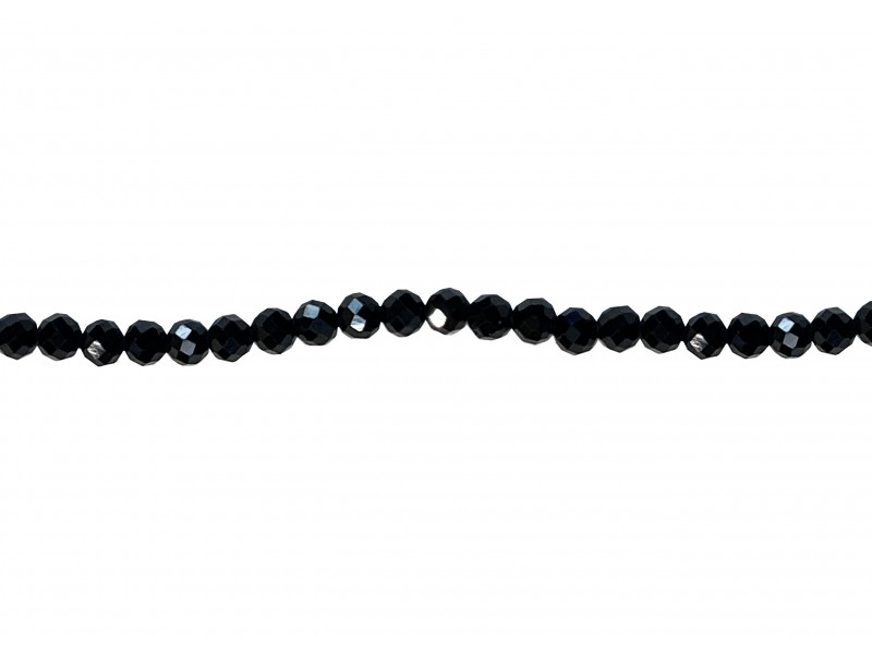 Black Spinel Faceted Beads - 2.0mm 