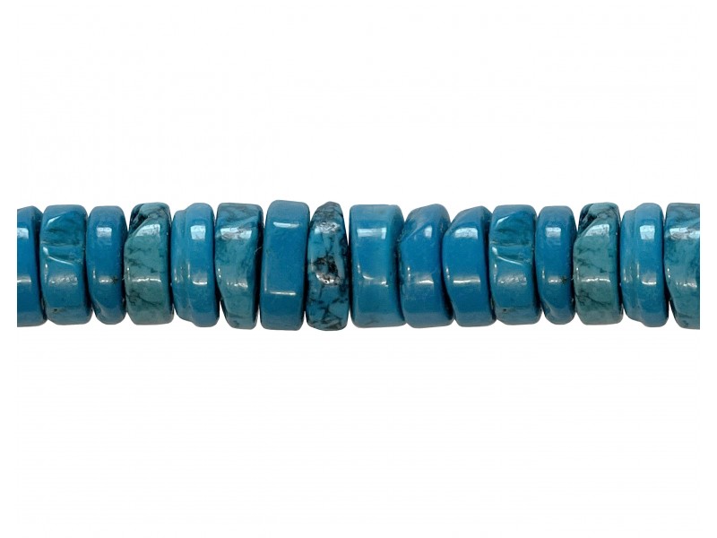 Turquoise Tyre Beads - 10mm x 4mm  