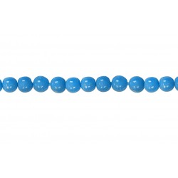 Turquoise Pressed Round Beads - 3mm - 5mm