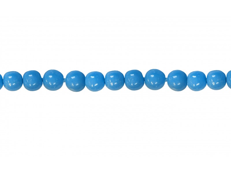 Turquoise Pressed Round Beads - 3mm - 5mm