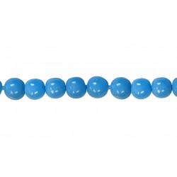 Turquoise Pressed Round Beads - 8mm 