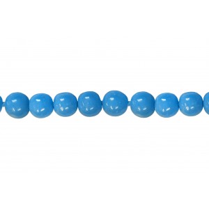 Turquoise Pressed Round Beads - 8mm 