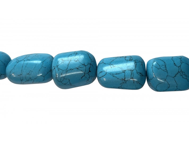 Turquise 26.6mm Pressed Tumble Beads