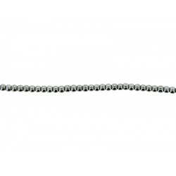 Hematite Silver Round Beads 2mm