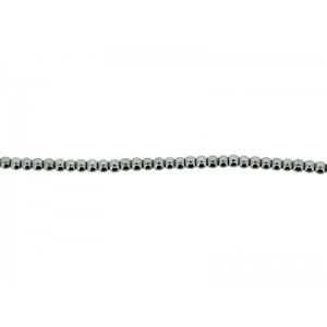 Hematite Silver Round Beads 2mm